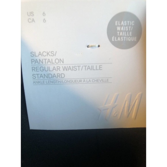 H & M Women’s Black Slacks Pants Trousers Regular Waist Ankle Size 6 - Picture 5 of 7